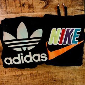 Nike and Adidas Black Hoodies